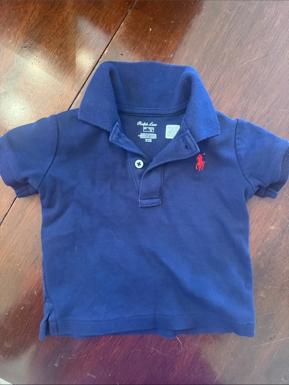 Ralph Lauren Navy Polo with Red Pony Embroidery